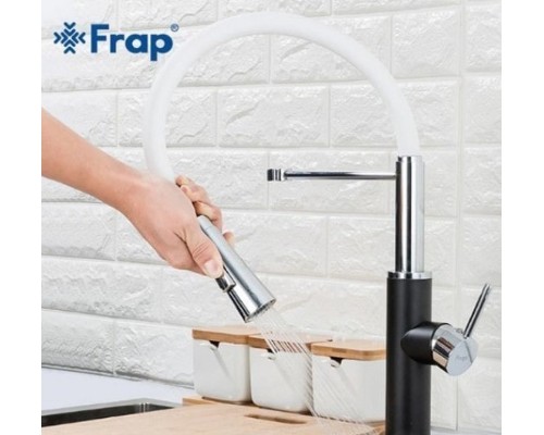 Смеситель для кухни Frap F4452-7 Черный Белый