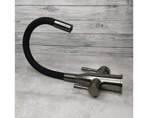 Смеситель для кухни Frap H96 F4396-15 Оружейная сталь