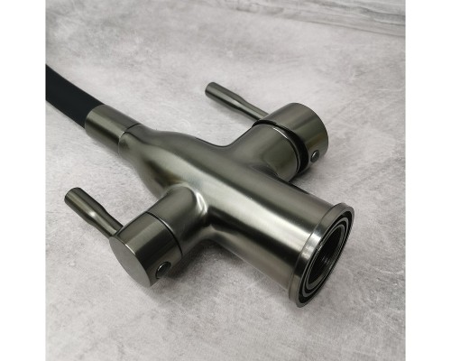 Смеситель для кухни Frap H96 F4396-15 Оружейная сталь