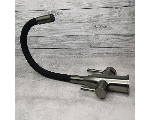 Смеситель для кухни Frap H96 F4396-15 Оружейная сталь