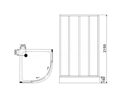 Душевая кабина Ceruttispa Viva 100х100 101 без гидромассажа