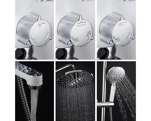 Душевая система Frap H49 F2449 Белая Хром