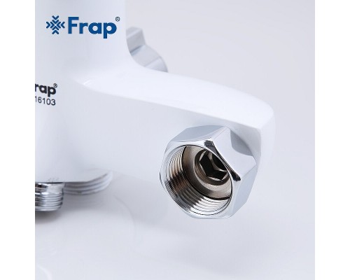 Смеситель для ванны Frap H34 универсальный Белый Хром