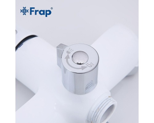 Смеситель для ванны Frap H34 универсальный Белый Хром