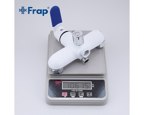 Смеситель для ванны Frap H34 универсальный Белый Хром