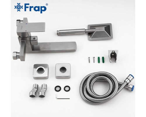Смеситель для ванны Frap H802 F32802 универсальный Нержавеющая сталь