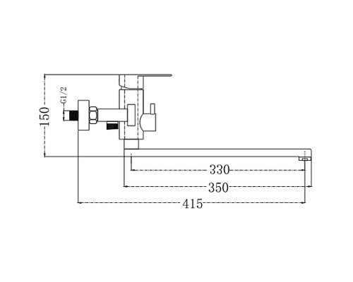 Смеситель для ванны Frap H805 F22805 универсальный Нержавеющая сталь