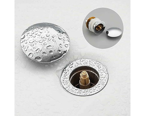 Донный клапан Frap F65-4 click-clack Хром