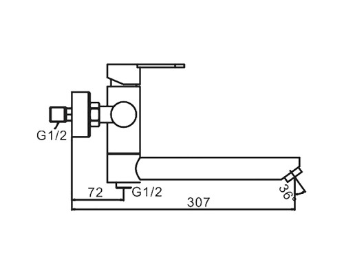 Смеситель для ванны Frap H801 F32801 универсальный Сатин
