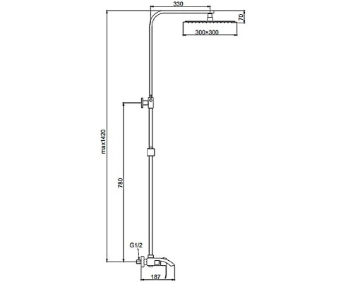 Душевая система Frap H803 F24803 Нержавеющая сталь