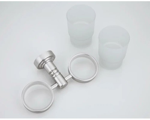 Стакан для зубных щеток Frap F37 F3708 двойной Сатин