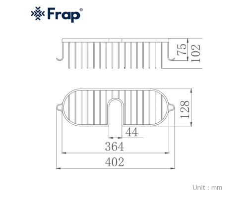 Полка корзина Frap Хром