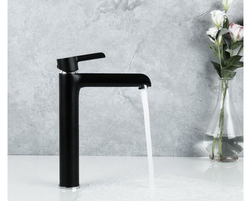 Смеситель для раковины Gappo G03-6 G1003-16 Черный матовый Хром