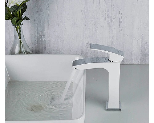 Смеситель для раковины Gappo G07 G1007-78 Белый Хром