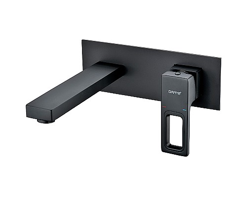 Смеситель для раковины Gappo G17-6 G1017-16 Черный матовый