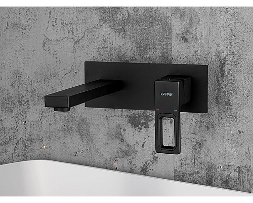 Смеситель для раковины Gappo G17-6 G1017-16 Черный матовый