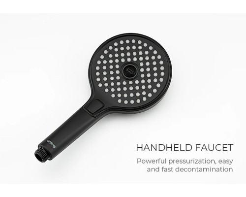 Смеситель для ванны Gappo G03-6 G2203-6 универсальный Черный матовый Хром