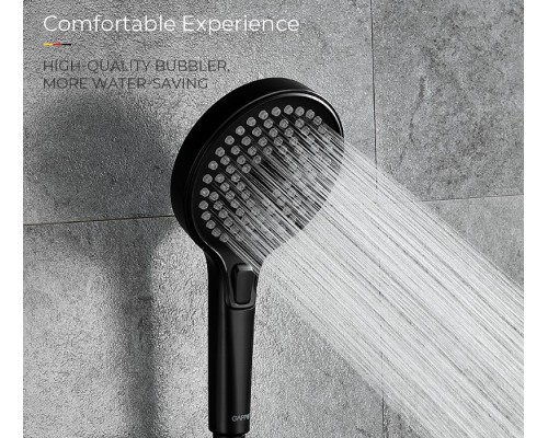 Смеситель для ванны Gappo G03-6 G2203-6 универсальный Черный матовый Хром