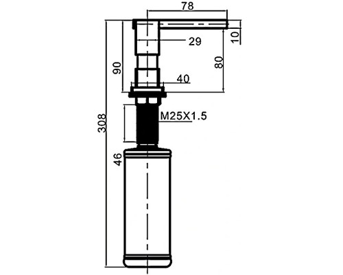 Дозатор для моющего средства Gappo G40 G404-1 Черный матовый