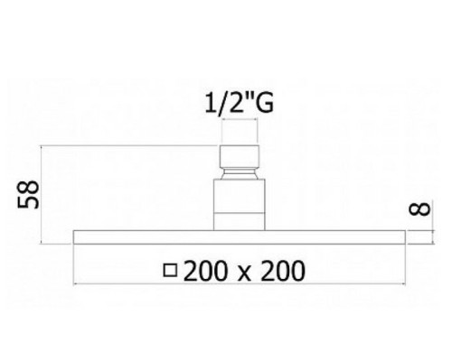 Верхний душ Paffoni Syncro ZSOF075ST Сталь