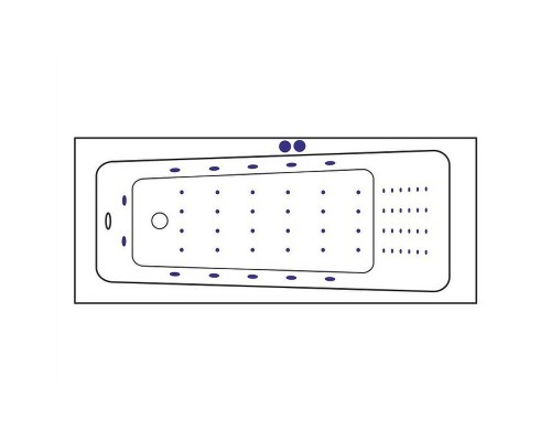 Акриловая ванна Excellent Ava 160x70 Nano Хром с гидромассажем