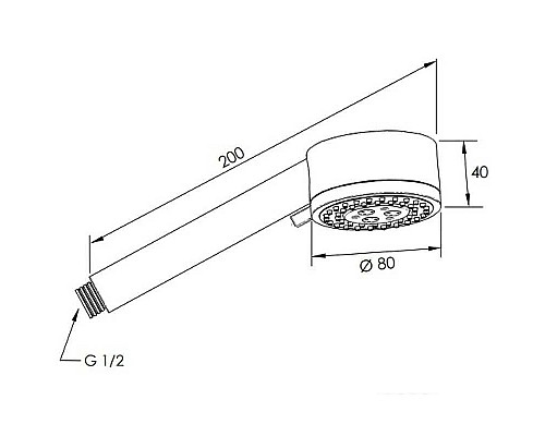 Ручной душ Remer 319MOX Хром