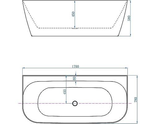 Акриловая ванна Allen Brau Priority 3 170x78 2.31003.21 без гидромассажа