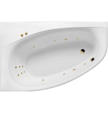 Акриловая ванна Excellent Kameleon 170x110 L Line Золото с гидромассажем