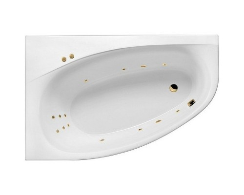 Акриловая ванна Excellent Kameleon 170x110 L Line Золото с гидромассажем