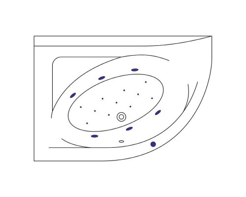 Акриловая ванна Excellent Aquarella 150x100 L WAEX.ARL15.RELAX.BR с гидромассажем