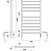 Электрический полотенцесушитель Domoterm Куба П10 500x1000 EK R Хром