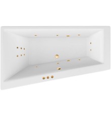 Акриловая ванна Excellent Sfera 170x100 L Smart Золото с гидромассажем