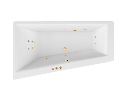 Акриловая ванна Excellent Sfera 170x100 L Smart Золото с гидромассажем