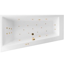 Акриловая ванна Excellent Sfera 170x100 L Ultra Золото с гидромассажем