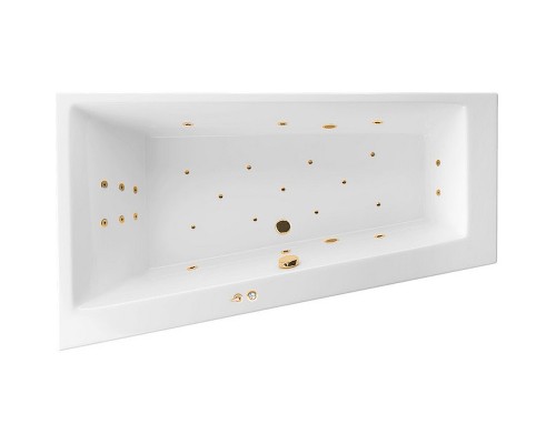 Акриловая ванна Excellent Sfera 170x100 L Ultra Золото с гидромассажем