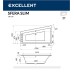 Акриловая ванна Excellent Sfera Slim 170x100 L Ultra Золото с гидромассажем
