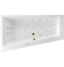Акриловая ванна Excellent Sfera Slim 170x100 L Ultra Золото с гидромассажем