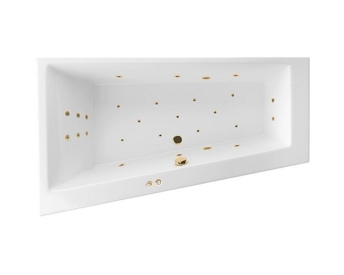 Акриловая ванна Excellent Sfera Slim 170x100 L Ultra Золото с гидромассажем