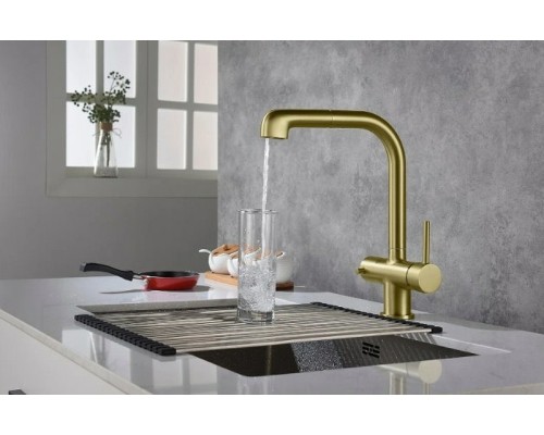 Смеситель для кухни Timo Saona 2346/17FL Золото матовое