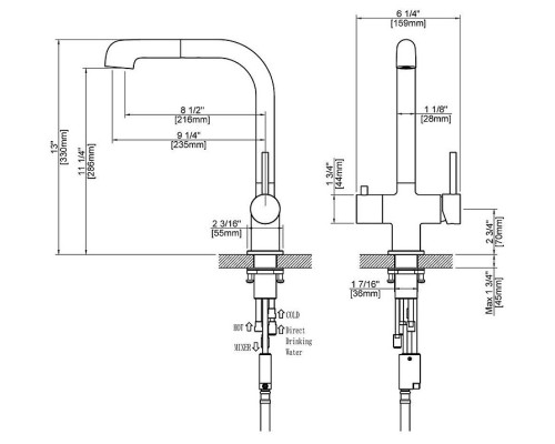 Смеситель для кухни Timo Saona 2346/17FL Золото матовое