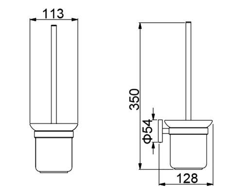 Ершик для унитаза Timo Saona 13061/17 Золото матовое
