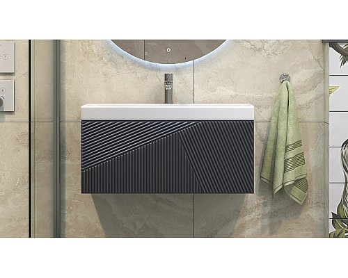 Тумба под раковину Velvex Edge 80 tp.EDG.9696.80.1Y подвесная Графит