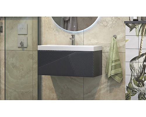 Тумба под раковину Velvex Edge 80 tp.EDG.9696.80.1Y подвесная Графит