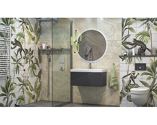 Тумба под раковину Velvex Edge 80 tp.EDG.9696.80.1Y подвесная Графит