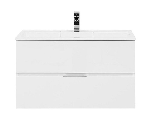 Тумба с раковиной Aquanet Алвита 90 238367 подвесная Белый глянец