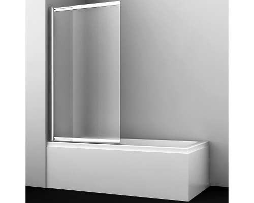 Шторка на ванну WasserKRAFT Main 100 L 41S02-100 LM профиль Хром стекло матовое