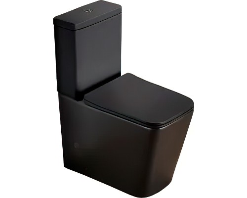 Унитаз компакт SantiLine SL-5017MB Черный матовый с бачком и сиденьем Микролифт