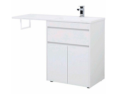 Тумба с раковиной Aquanet Токио 130 R 239216 Белая
