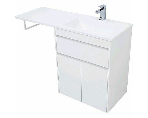 Тумба с раковиной Aquanet Токио 130 R 239216 Белая