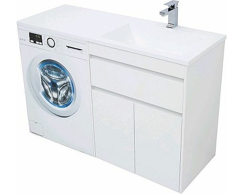 Тумба с раковиной Aquanet Токио 130 R 239216 Белая